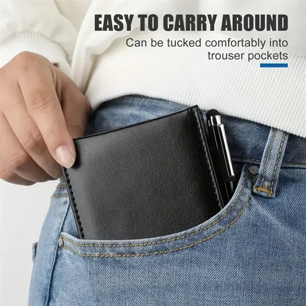 Mini A7 Pocket Leather Notepad Holder with Stylus Pen