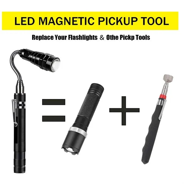 Led Telescopic Flexible Extensible Magnetic Flashlight
