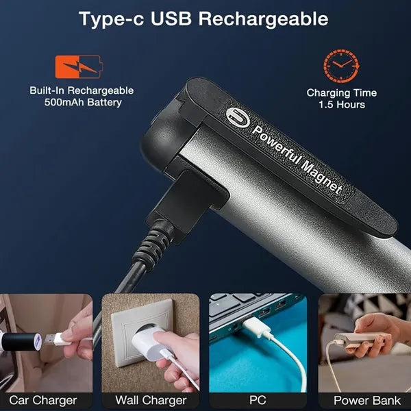 Flashlight Usb Rechargeable Magnetic Led