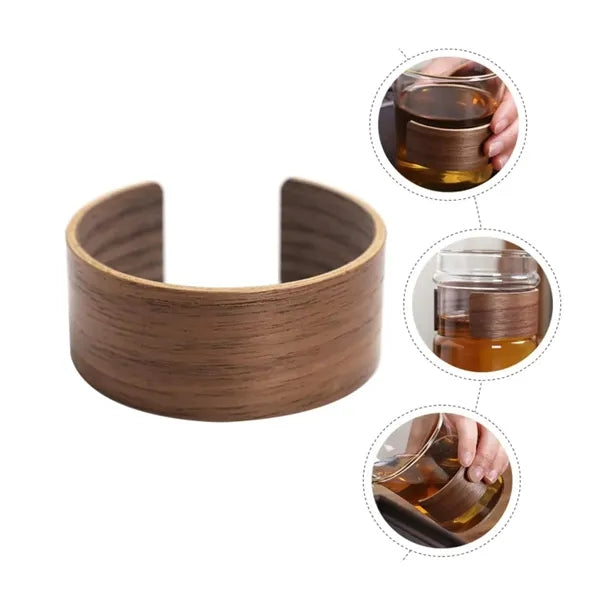Wooden Cup Sleeve Beverage Bottle Holder