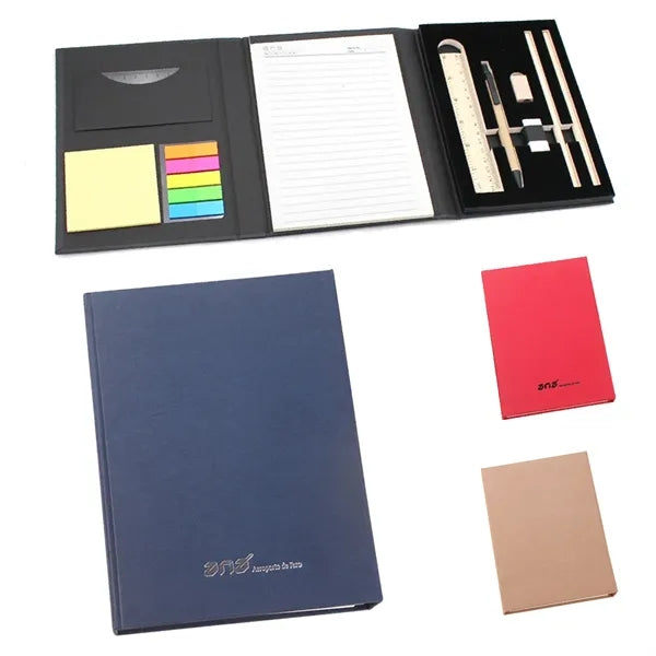 Kraft Notebook Pen Composition Sticky Set