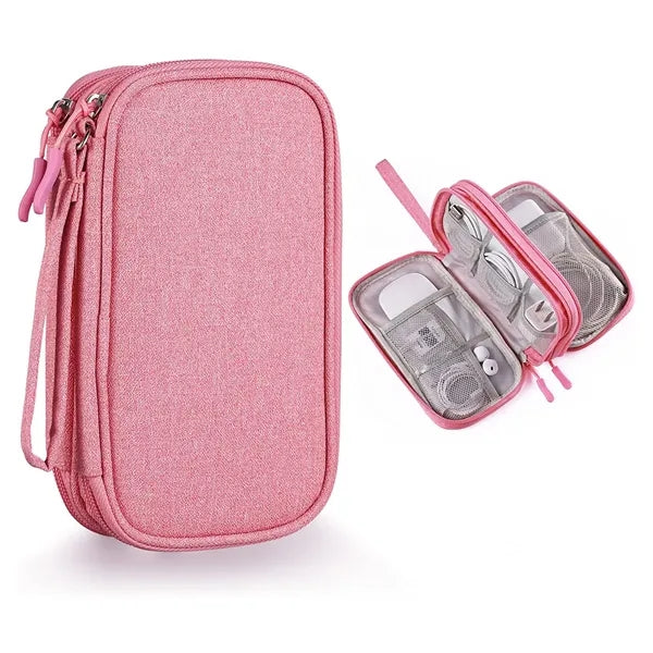 Double Layer Electronic Organizer Accessories Case