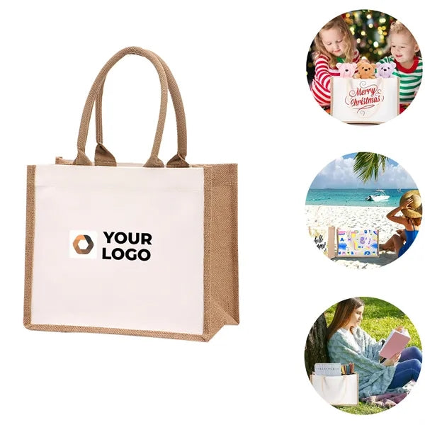 Burlap Tote Bag