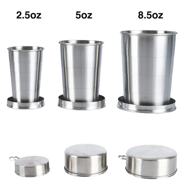5oz stainless steel collapsible cup