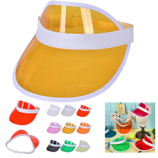 Retro Glow Clear Colored Sun Visor