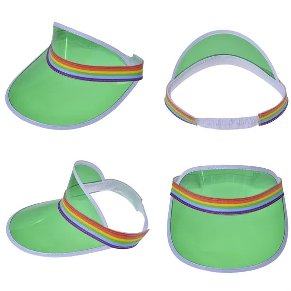 Retro Glow Clear Colored Sun Visor