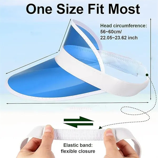 Retro Glow Clear Colored Sun Visor