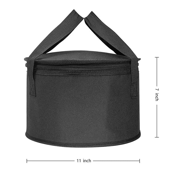Round Cooler Foil Inner Lining Zipper Insulated Bag