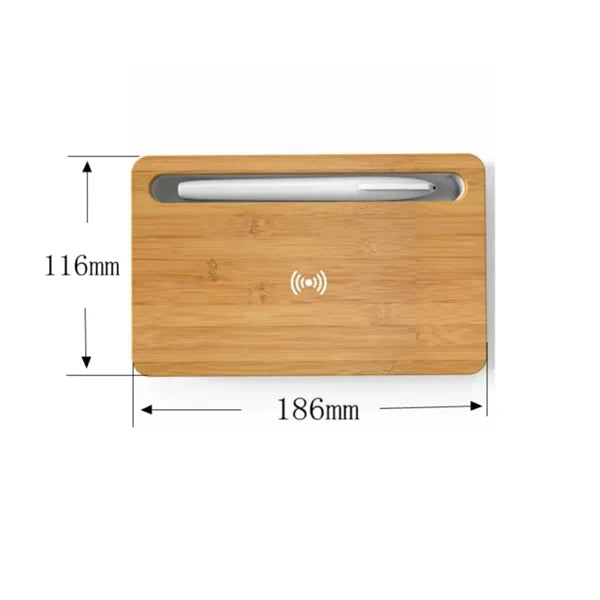 Bamboo Wireless Charger W/ Phone Stand