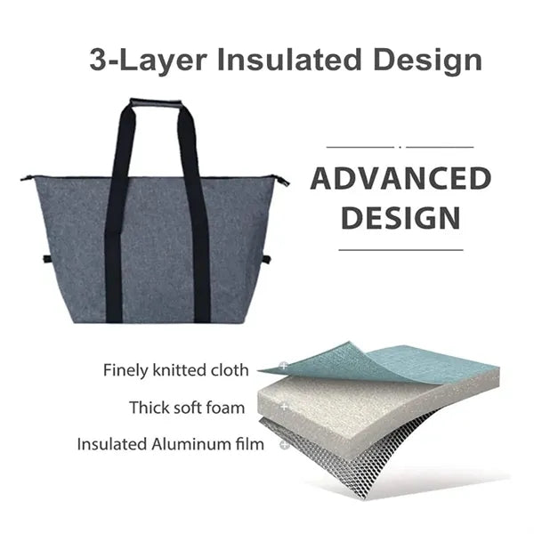 Foldable Mega Shopping Kooler Tote Bag Lunch Box