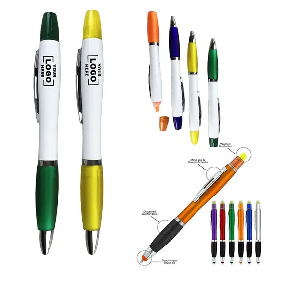 Double Highlighter Ballpoint Pen
