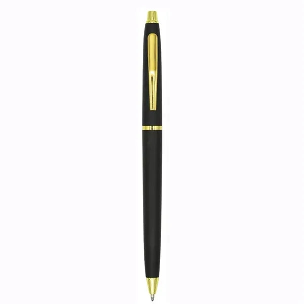 Cooper Retractable Pen with Gold Trim