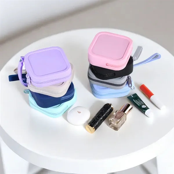 Silicone Organizer Wallet Coin Purse Waterproof Earphone Bag