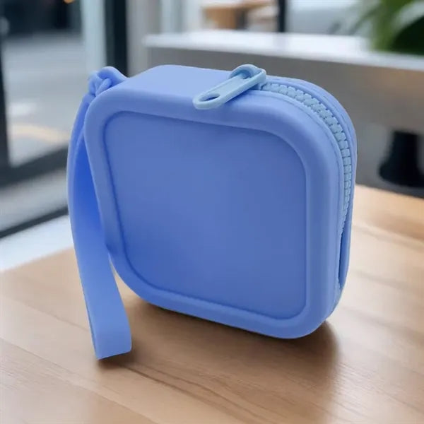 Silicone Organizer Wallet Coin Purse Waterproof Earphone Bag