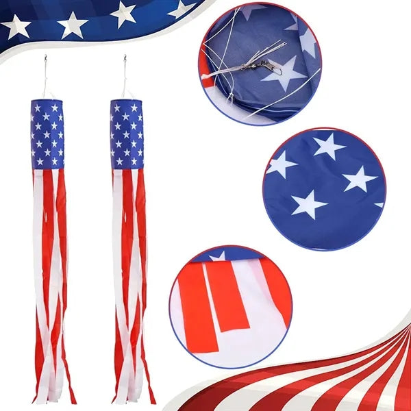 40 Inch American Flag Windsocks