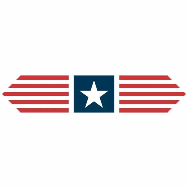 Patriotic Red and Blue Stripes Retro Table Runner