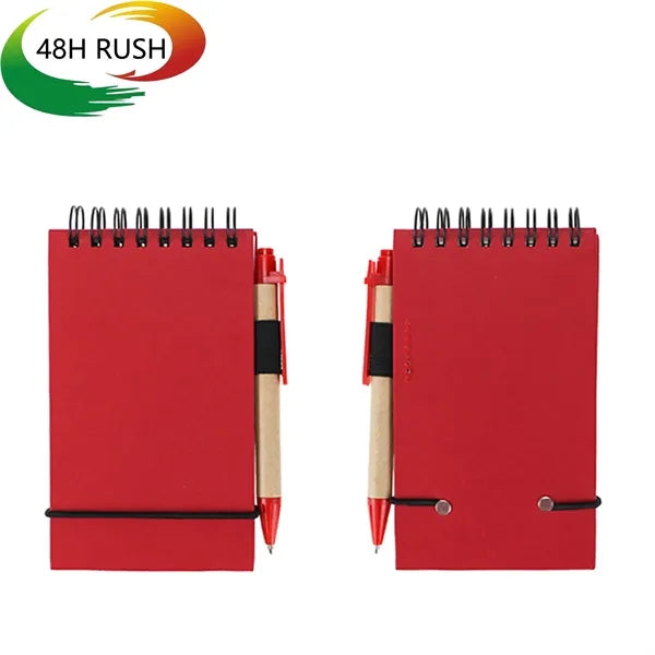 Spiral Notebook w/ Multicolor Stickers and Pen