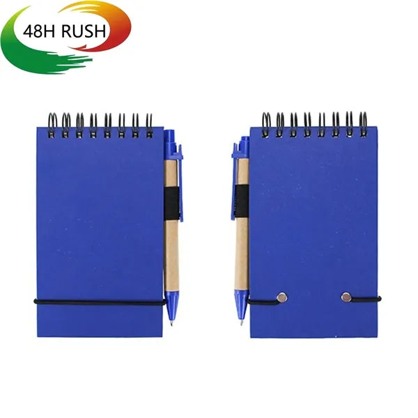 Spiral Notebook w/ Multicolor Stickers and Pen