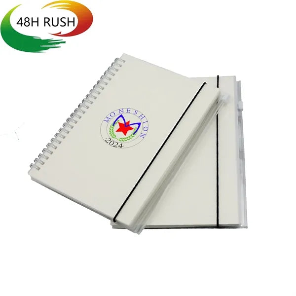 A5 PP Cover Spiral-bound Notebook w/ Elastic Band