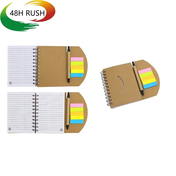 Recycled Notebook w/ Button Pen