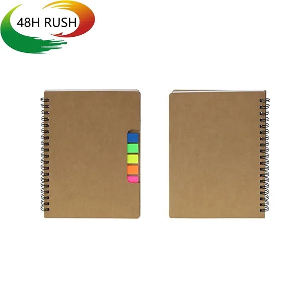 Spiral Notepad w/ Inside Pen & Sticky Notes Set