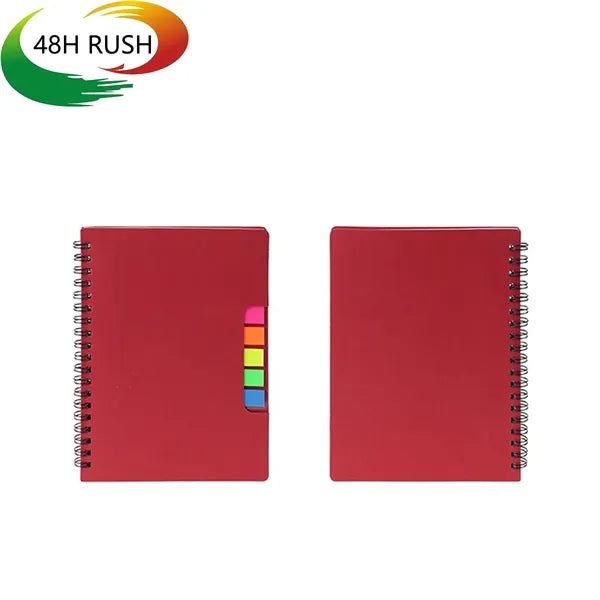 Spiral Notepad w/ Inside Pen & Sticky Notes Set