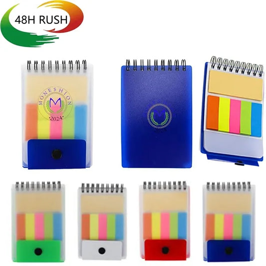 Clear Hard Cover Notepad w/ Sticky Notes Set