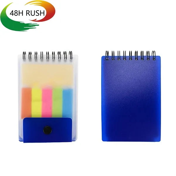 Clear Hard Cover Notepad w/ Sticky Notes Set