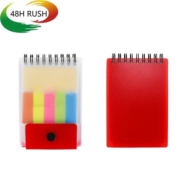 Clear Hard Cover Notepad w/ Sticky Notes Set
