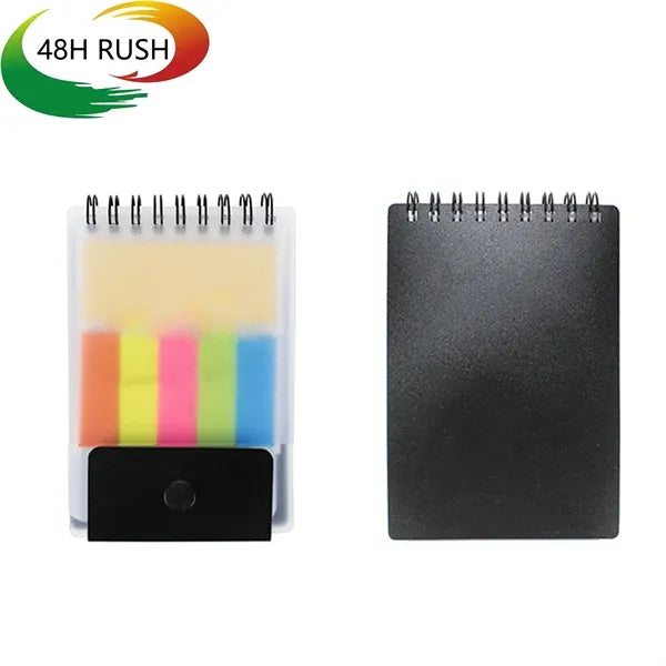 Clear Hard Cover Notepad w/ Sticky Notes Set