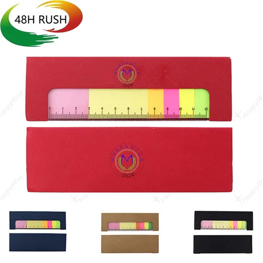 Colorful Stickers w/ Plastic Clear Ruler