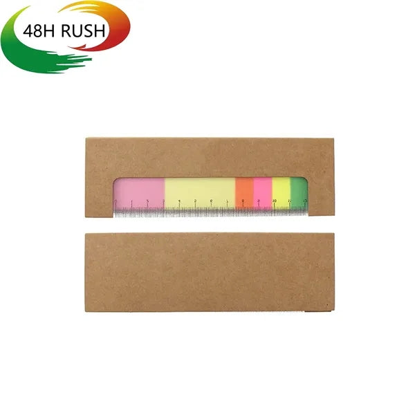 Colorful Stickers w/ Plastic Clear Ruler