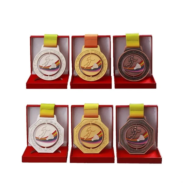 Die Cast Medal with Rainbow Neck Ribbon
