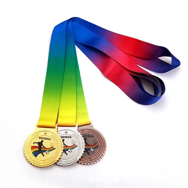 Die Cast Medal with Rainbow Neck Ribbon