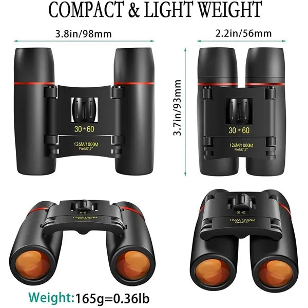 30x60 Waterproof Lightweight Binoculars for Sightseeing