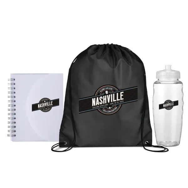 Outdoor Welcome Gift Set with Journal,Bag & Bottle