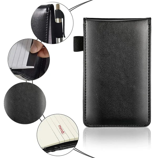 Mini Pocket Notepad Holder With Metal Pen