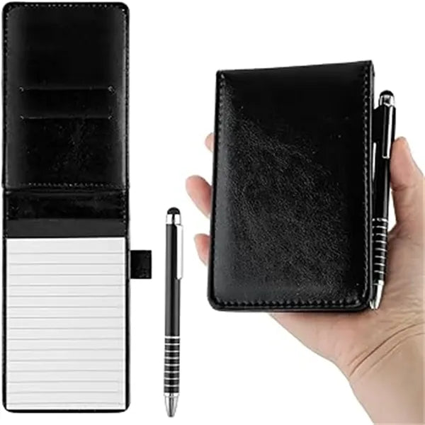 Mini Pocket Notepad Holder With Metal Pen