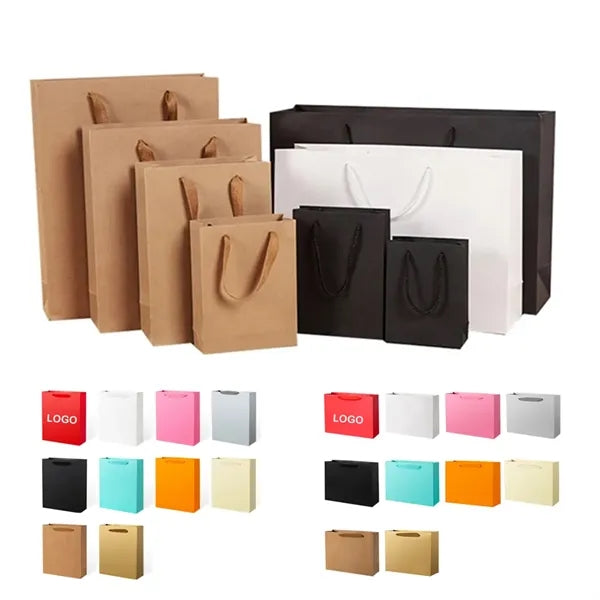 Kraft Paper Shopping Gift Retail Merchandise Bags W/Handles