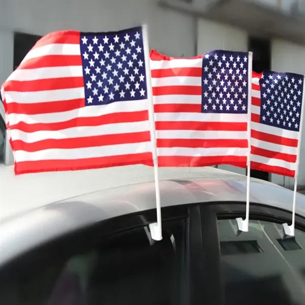 11 3/4"Hx17 3/4"W Full Color Printing Car Flag