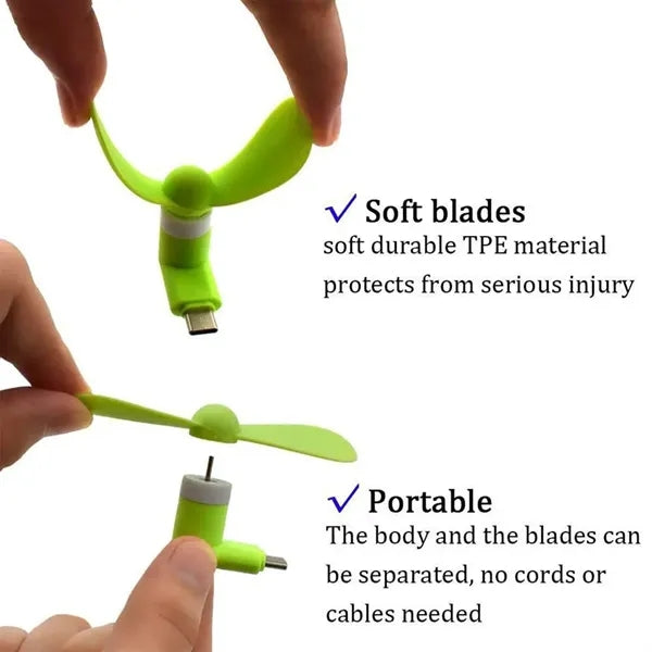 Mini 3-in-1 Cellphone Fan