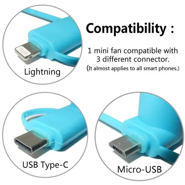 Mini 3-in-1 Cellphone Fan