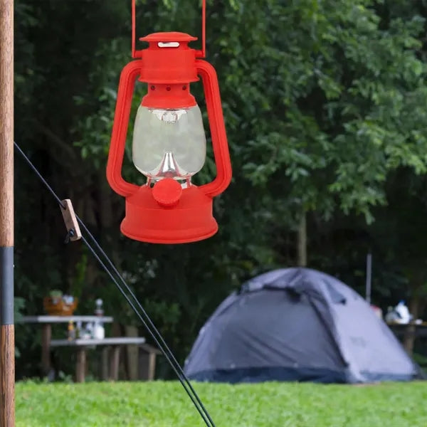 Retro Hanging LED Battery Powered Lantern For Camping