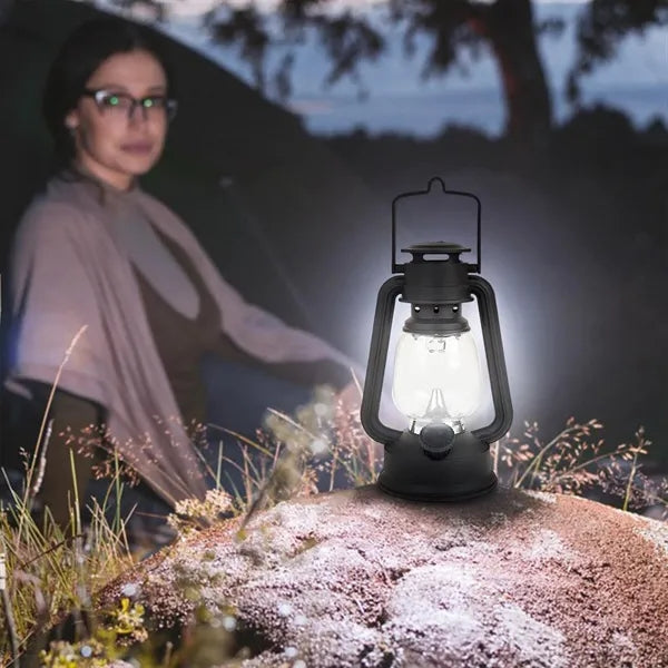 Retro Hanging LED Battery Powered Lantern For Camping