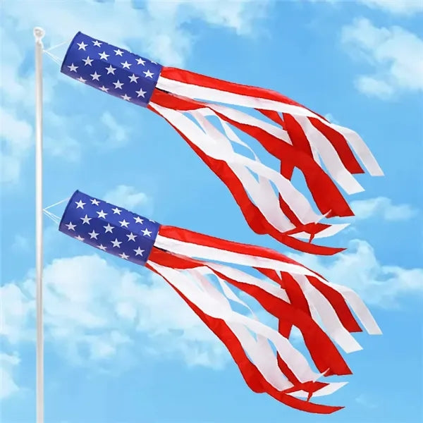 4"Diax39"H American Flag Windsock