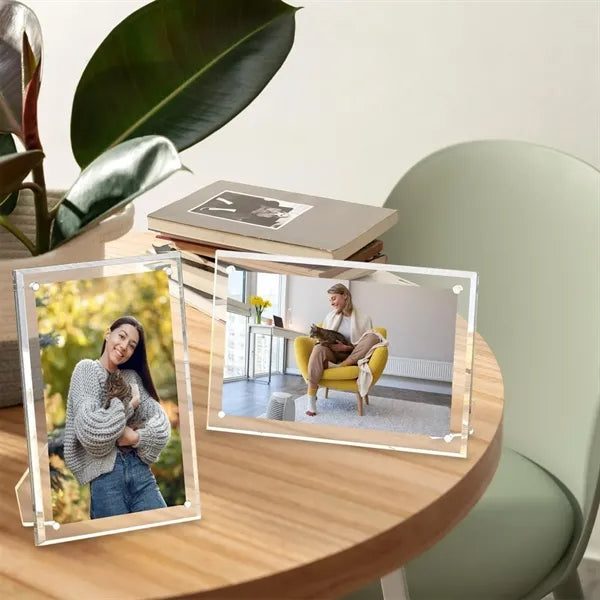 Transparent Display Acrylic Picture Frame with Stand "