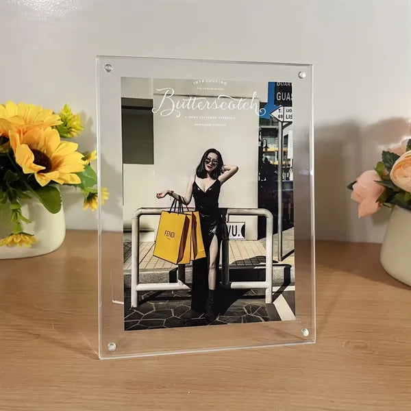 Transparent Display Acrylic Picture Frame with Stand "