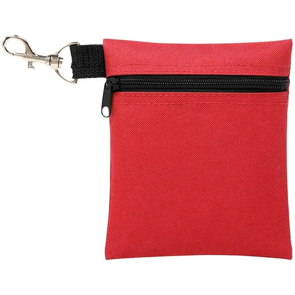 Golf Ball Pouch Zipper Accessory Bag