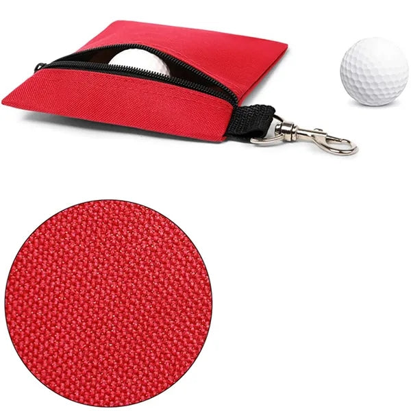Golf Ball Pouch Zipper Accessory Bag