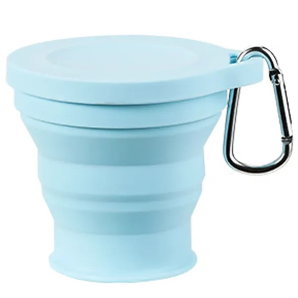 Collapsible Silicone Camping Cup with Lid